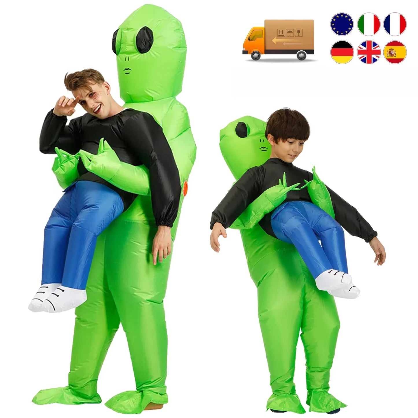 Alien Inflatable Adult Costume Horror Monster Role-Playing Adult Children Thanksgiving Halloween Party Stage Children Costume