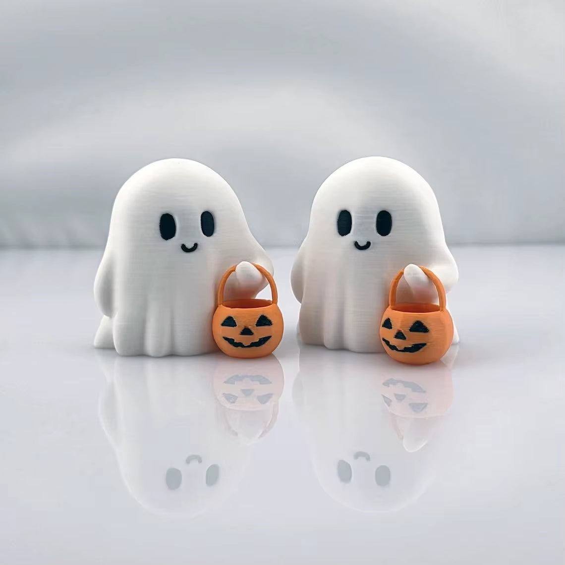 Set of 3 Adorable Miniature Ghost Halloween Decorations for Desk Display - Unique Spooky Home Accents and Fall Gifts