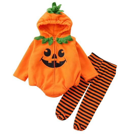 Cosplay Baby Girls Boys Halloween Clothes Sets Long Sleeve Fleece Zipper Hooded Romper Jacket Autumn Baby Girl Outfit New