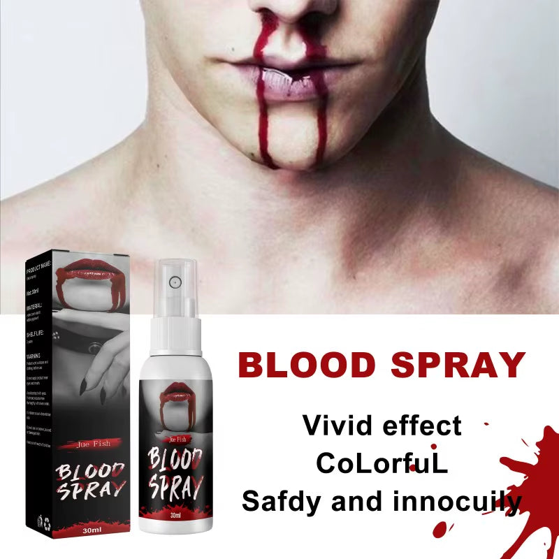 30Ml Fake Blood Spray Blood for Halloween Makeup Zombie Clothes Realistic Washable Horror Fake Blood Spray Prank Cosplay Prop