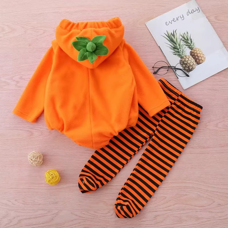 Cosplay Baby Girls Boys Halloween Clothes Sets Long Sleeve Fleece Zipper Hooded Romper Jacket Autumn Baby Girl Outfit New