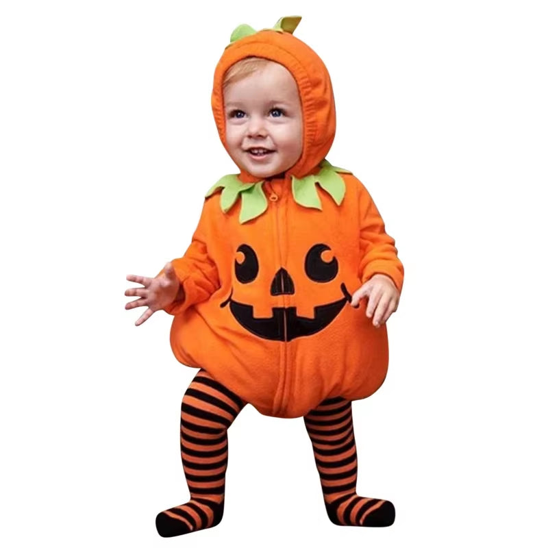 Cosplay Baby Girls Boys Halloween Clothes Sets Long Sleeve Fleece Zipper Hooded Romper Jacket Autumn Baby Girl Outfit New