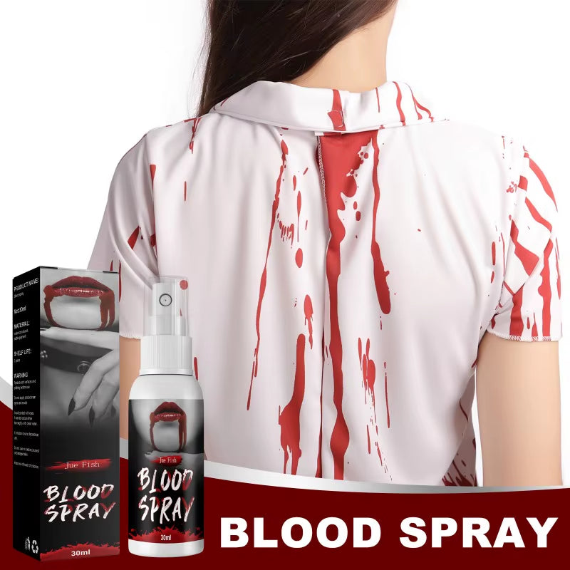 30Ml Fake Blood Spray Blood for Halloween Makeup Zombie Clothes Realistic Washable Horror Fake Blood Spray Prank Cosplay Prop